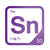 Tin periodic table Elemental Tile in Purple