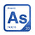 Arsenic periodic table Elemental Tile in Blue