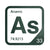 Arsenic periodic table Elemental Tile in Forest Green