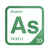 Arsenic periodic table Elemental Tile in Green