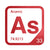 Arsenic periodic table Elemental Tile in Red