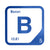 Boron periodic table Elemental Tile in Blue