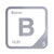 Boron periodic table Elemental Tile in Gray