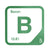 Boron periodic table Elemental Tile in Green