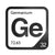 Germanium periodic table Elemental Tile in Black