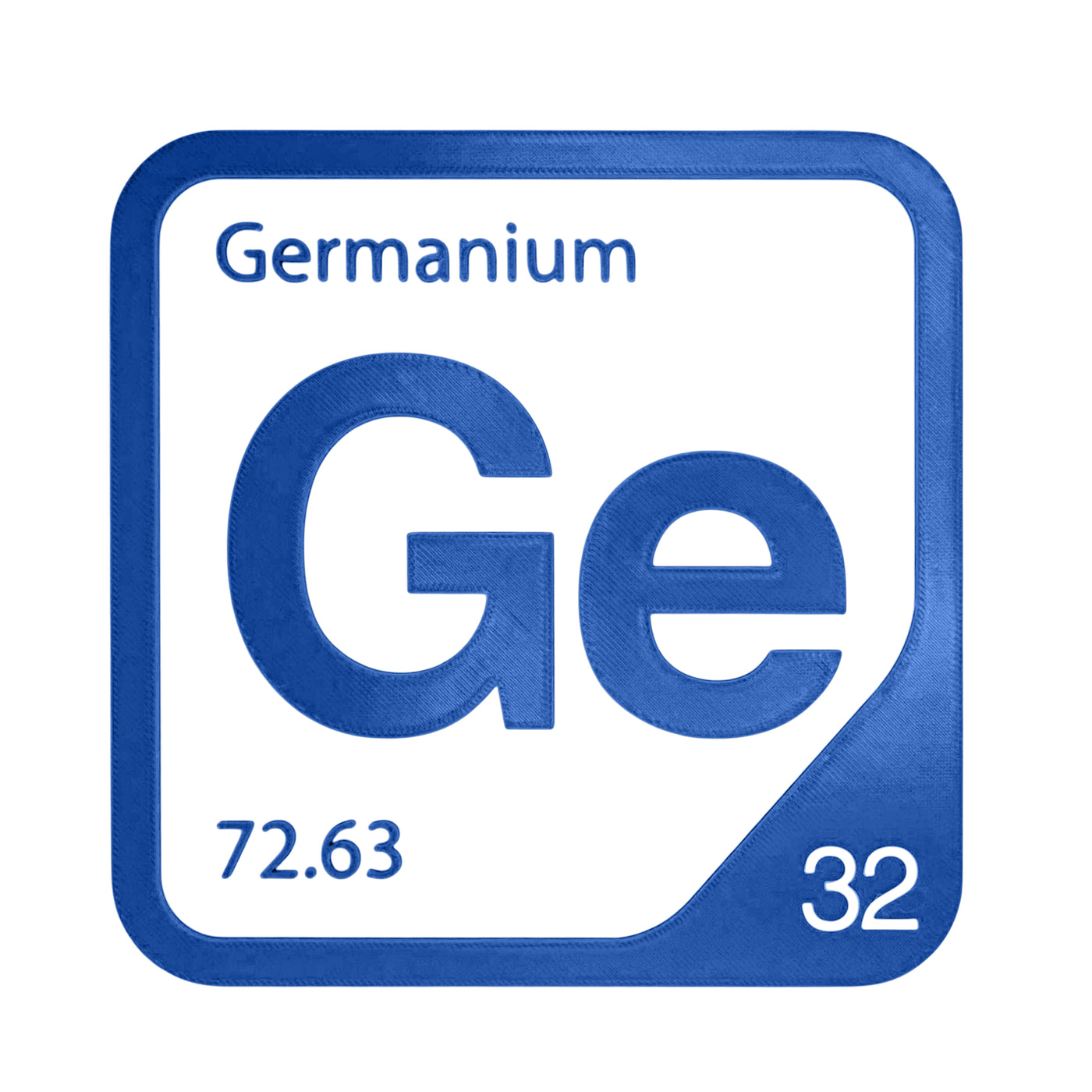 Germanium periodic table Elemental Tile in Blue