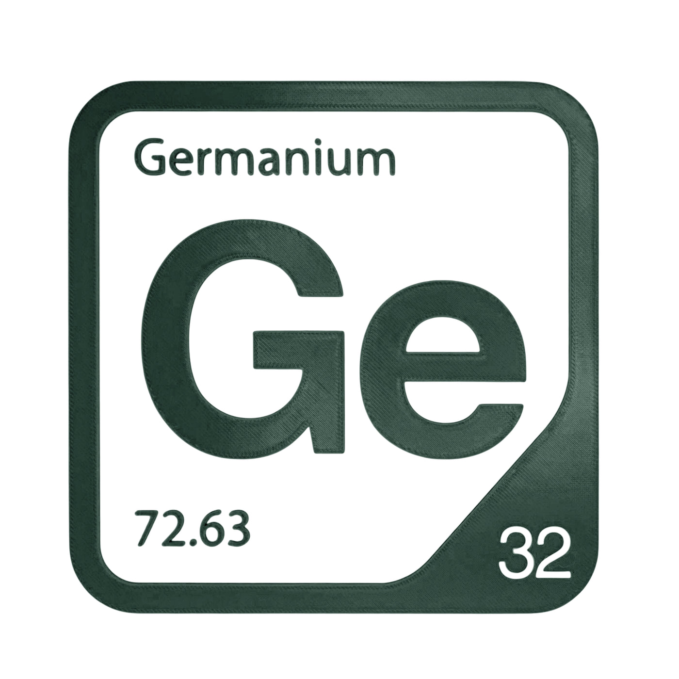 Germanium periodic table Elemental Tile in Forest Green