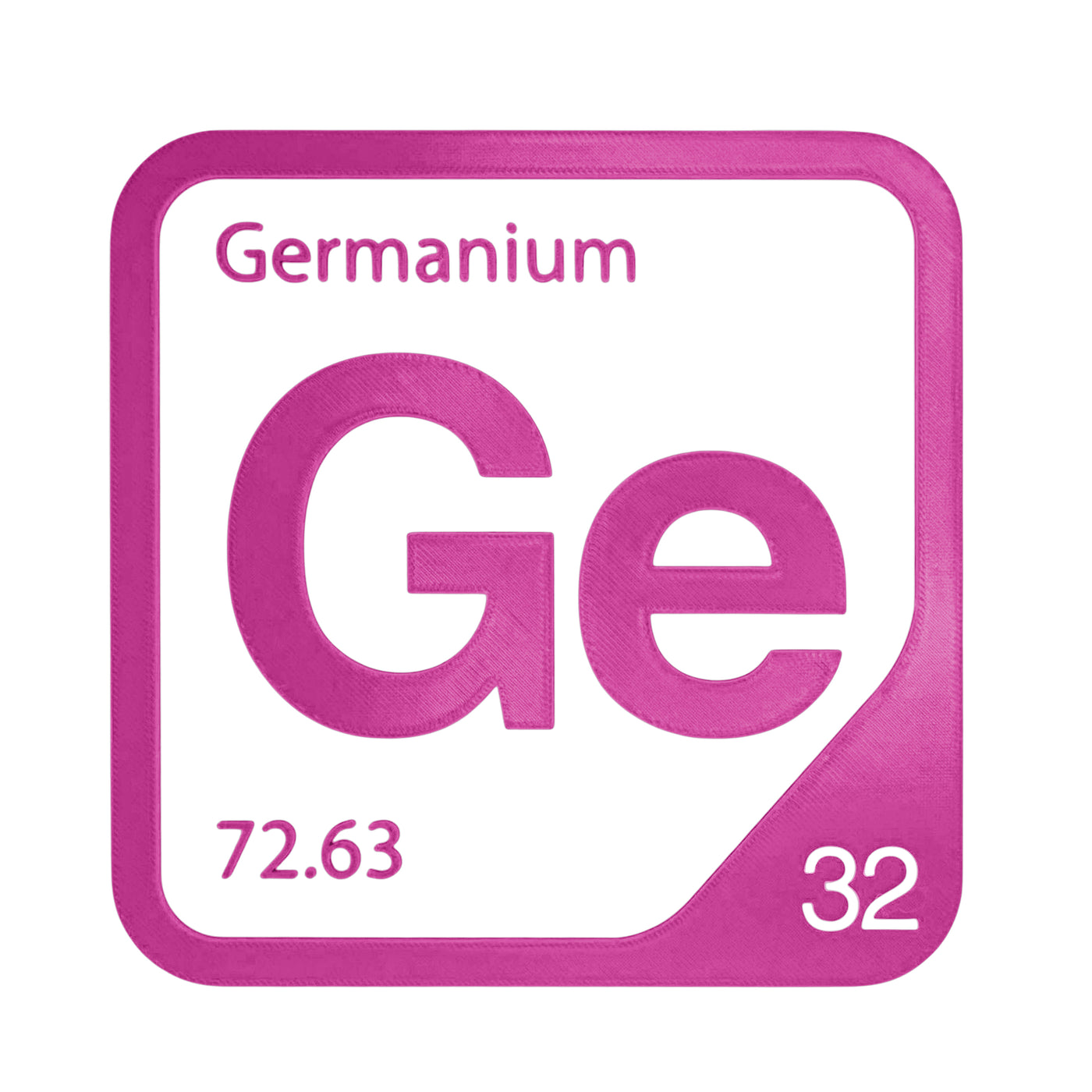 Germanium periodic table Elemental Tile in Magenta