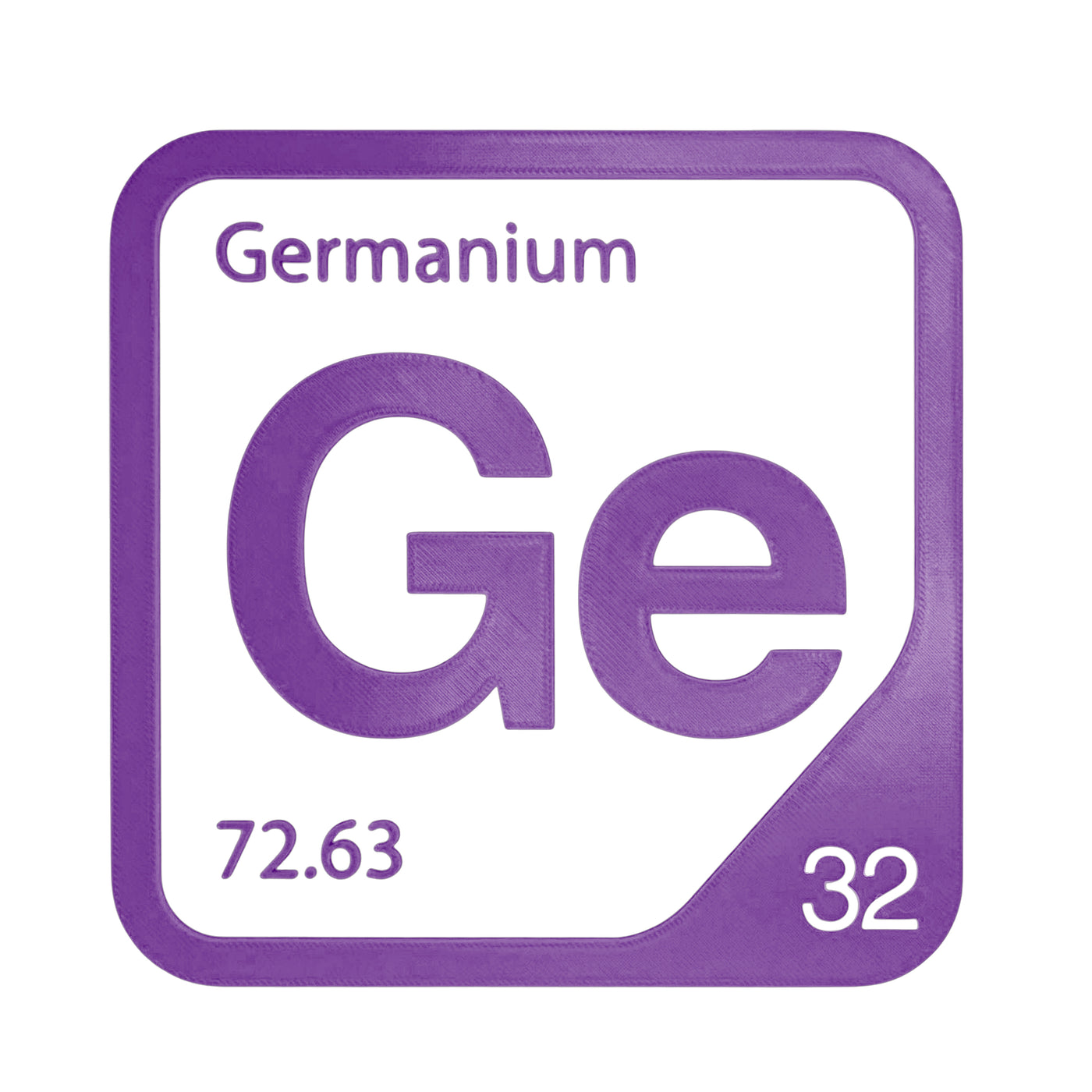 Germanium periodic table Elemental Tile in Purple