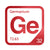 Germanium periodic table Elemental Tile in Red