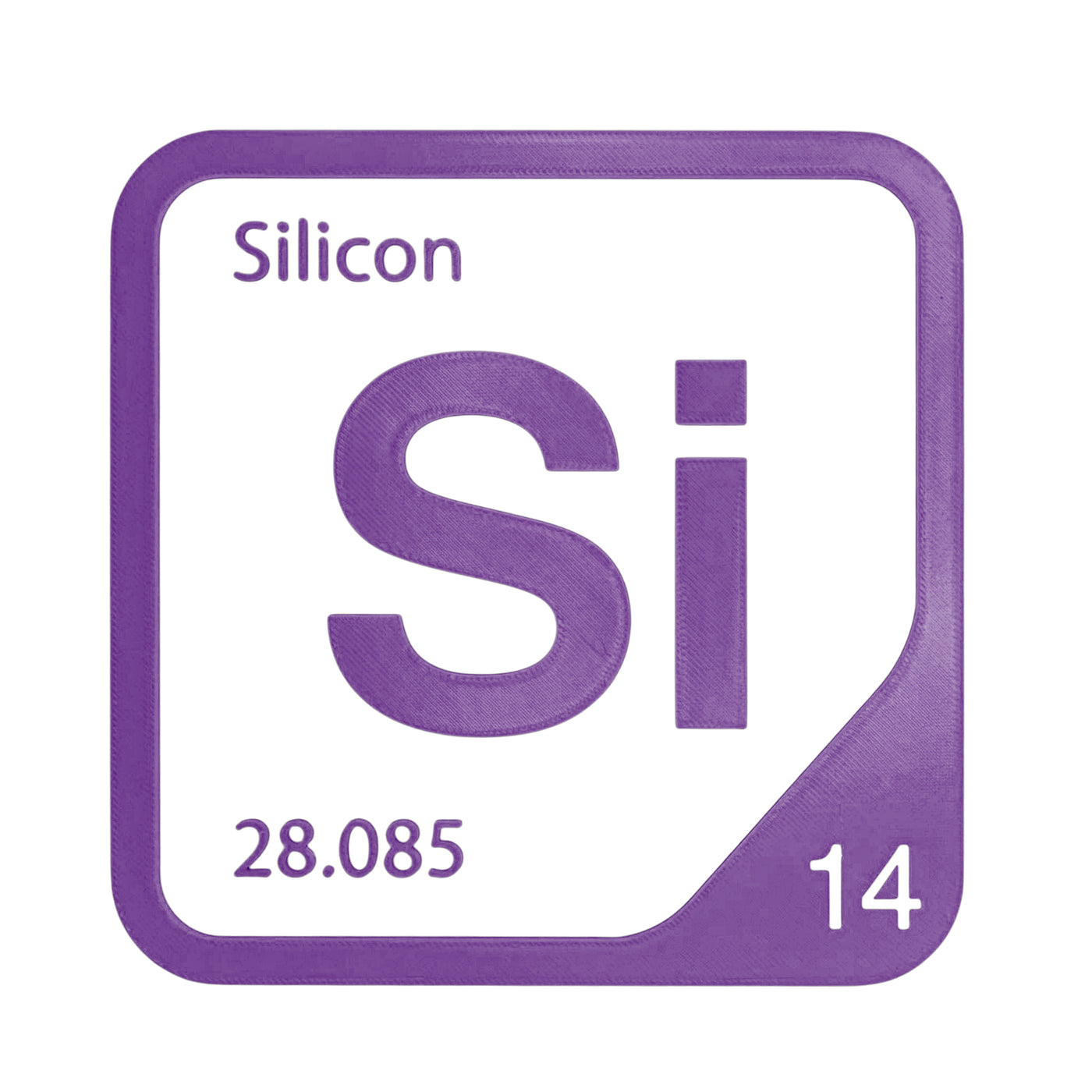 Silicon periodic table Elemental Tile in Purple