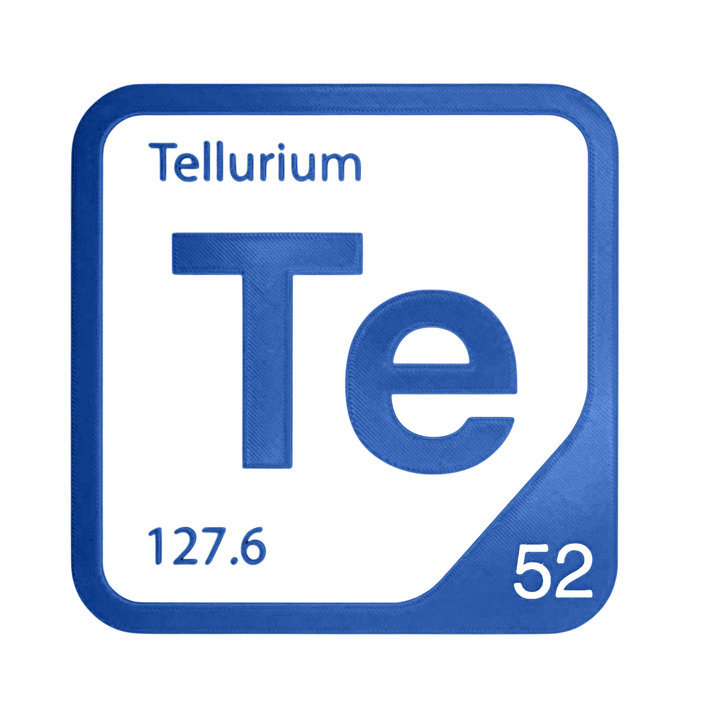 Tellurium periodic table Elemental Tile in Blue