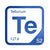 Tellurium periodic table Elemental Tile in Blue