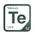 Tellurium periodic table Elemental Tile in Forest Green