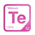 Tellurium periodic table Elemental Tile in Magenta