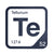 Tellurium periodic table Elemental Tile in Navy Blue