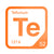 Tellurium periodic table Elemental Tile in Orange