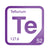 Tellurium periodic table Elemental Tile in Purple