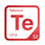 Tellurium periodic table Elemental Tile in Red