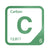 Carbon periodic table Elemental Tile in Green