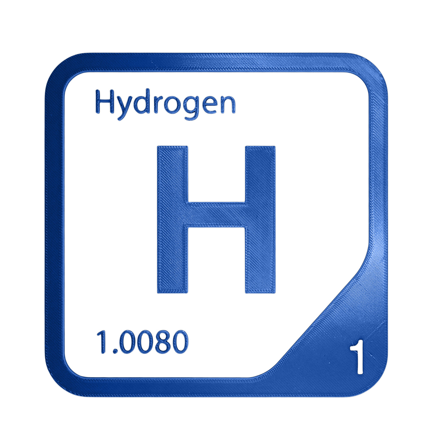 Hydrogen periodic table Elemental Tile in Blue