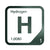 Hydrogen periodic table Elemental Tile in Forest Green