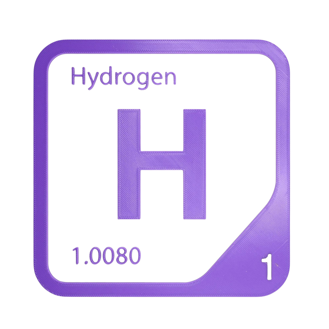 Hydrogen periodic table Elemental Tile in Purple
