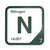 Nitrogen periodic table Elemental Tile in Forest Green