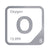 Oxygen periodic table Elemental Tile in Gray
