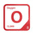 Oxygen periodic table Elemental Tile in Red
