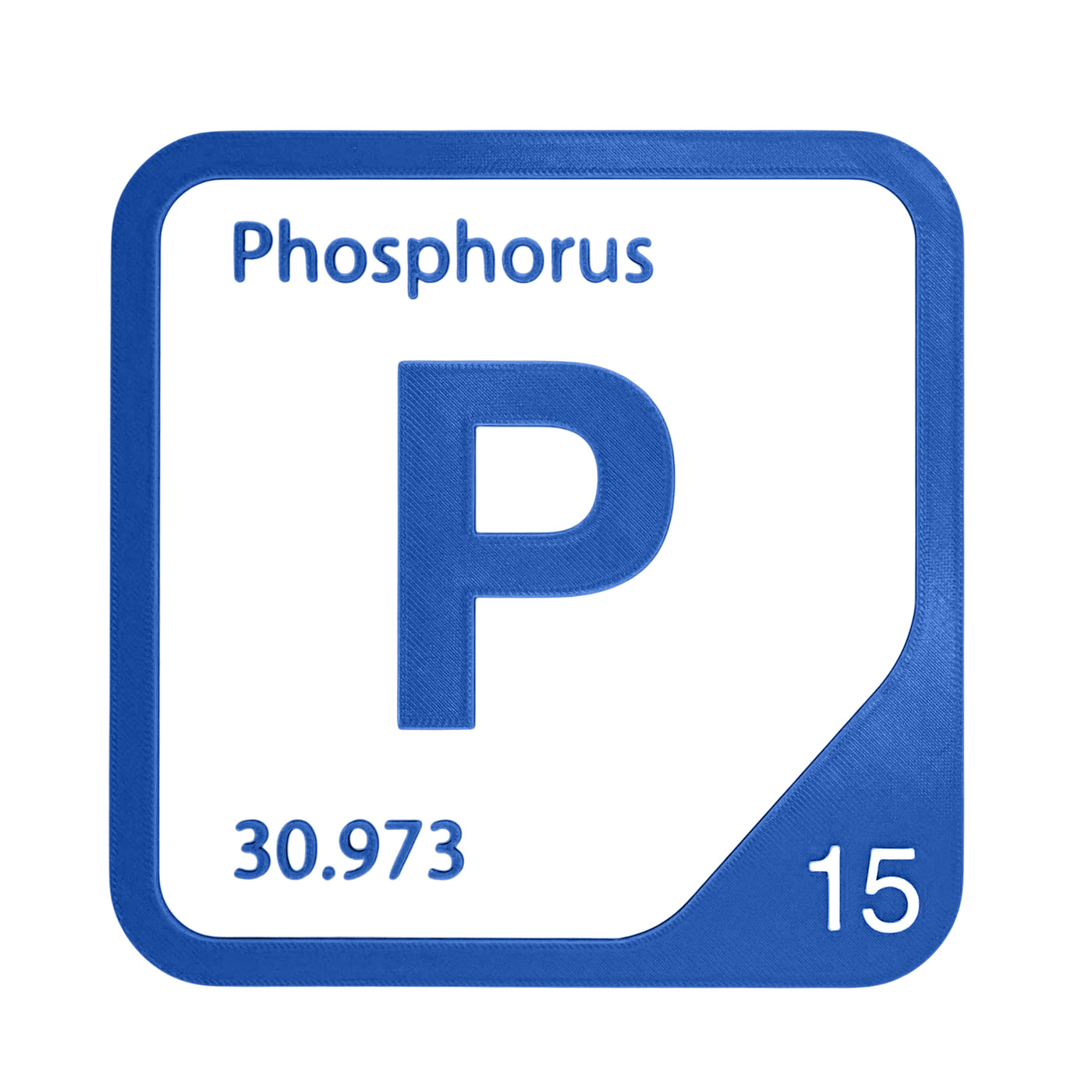 Phosphorus periodic table Elemental Tile in Blue