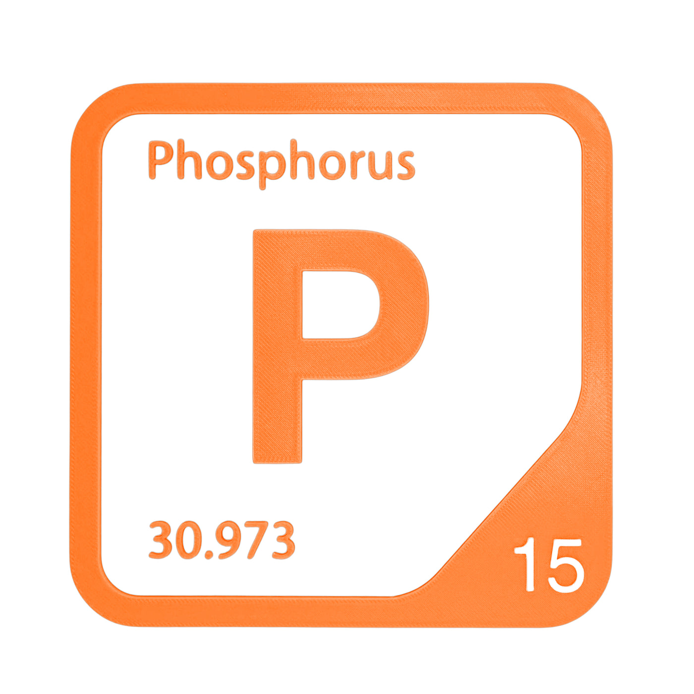 Phosphorus periodic table Elemental Tile in Orange
