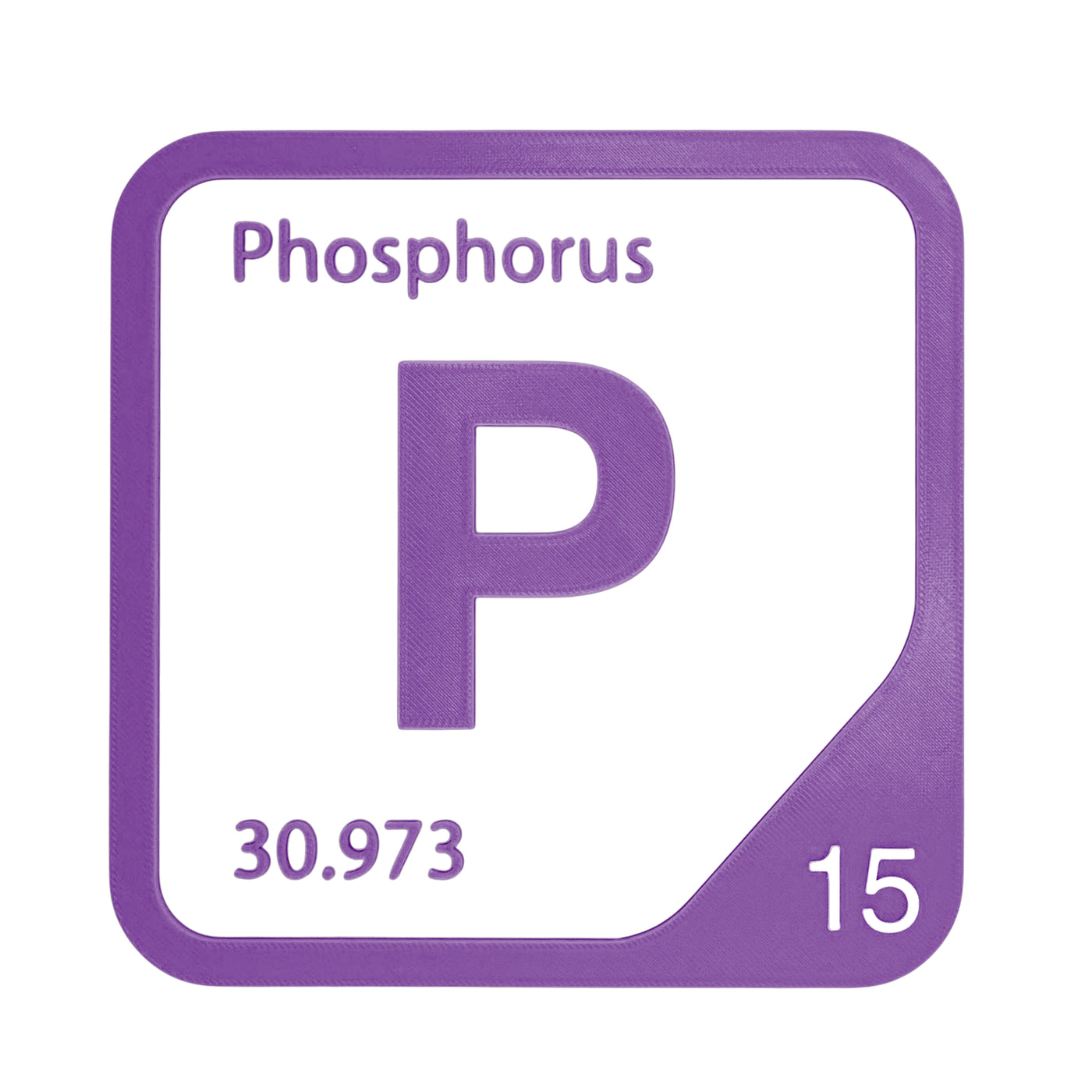 Phosphorus periodic table Elemental Tile in Purple