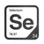 Selenium periodic table Elemental Tile in Black