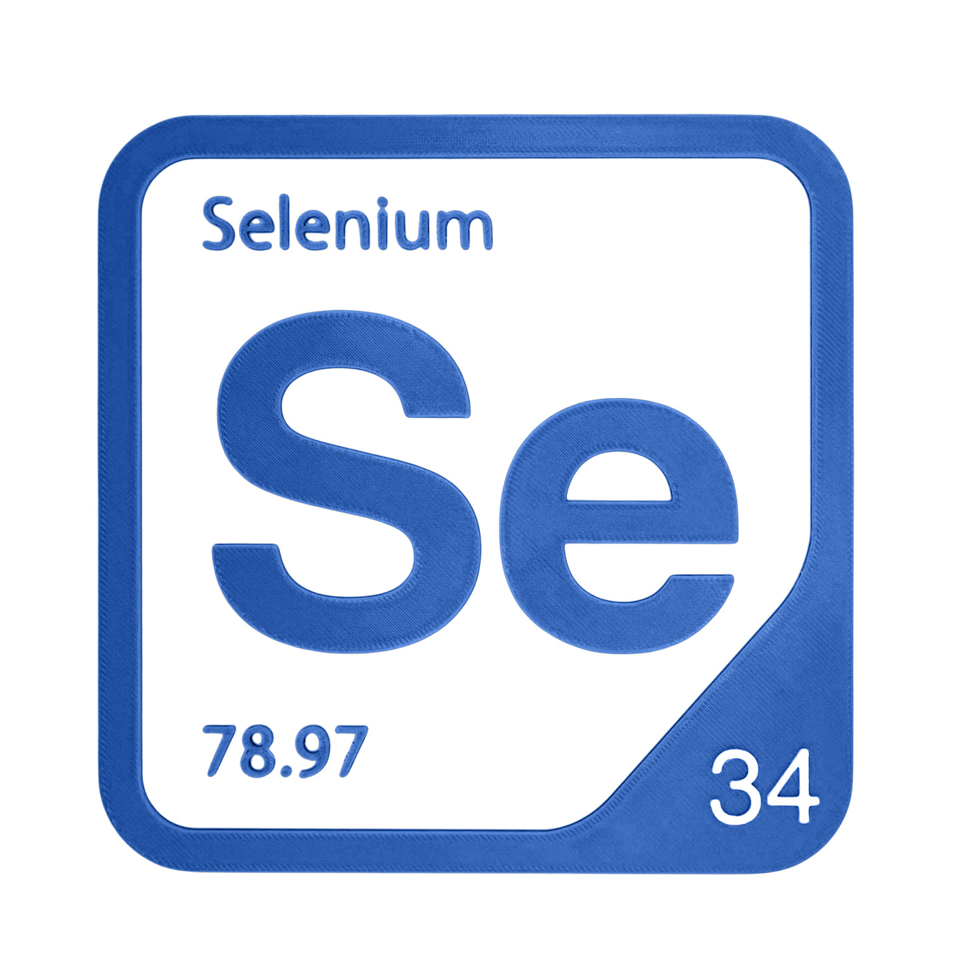Selenium periodic table Elemental Tile in Blue