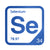 Selenium periodic table Elemental Tile in Blue