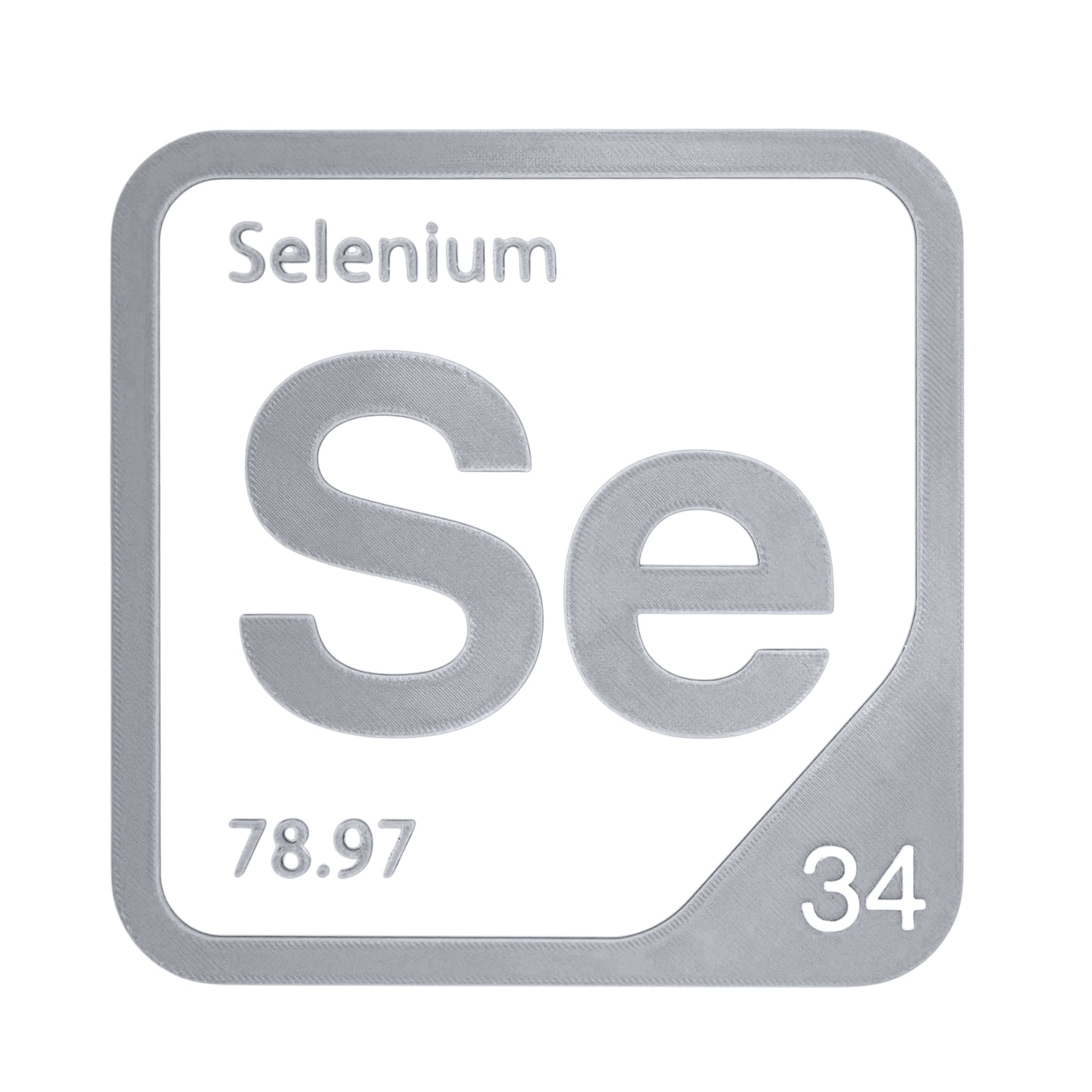 Selenium periodic table Elemental Tile in Gray
