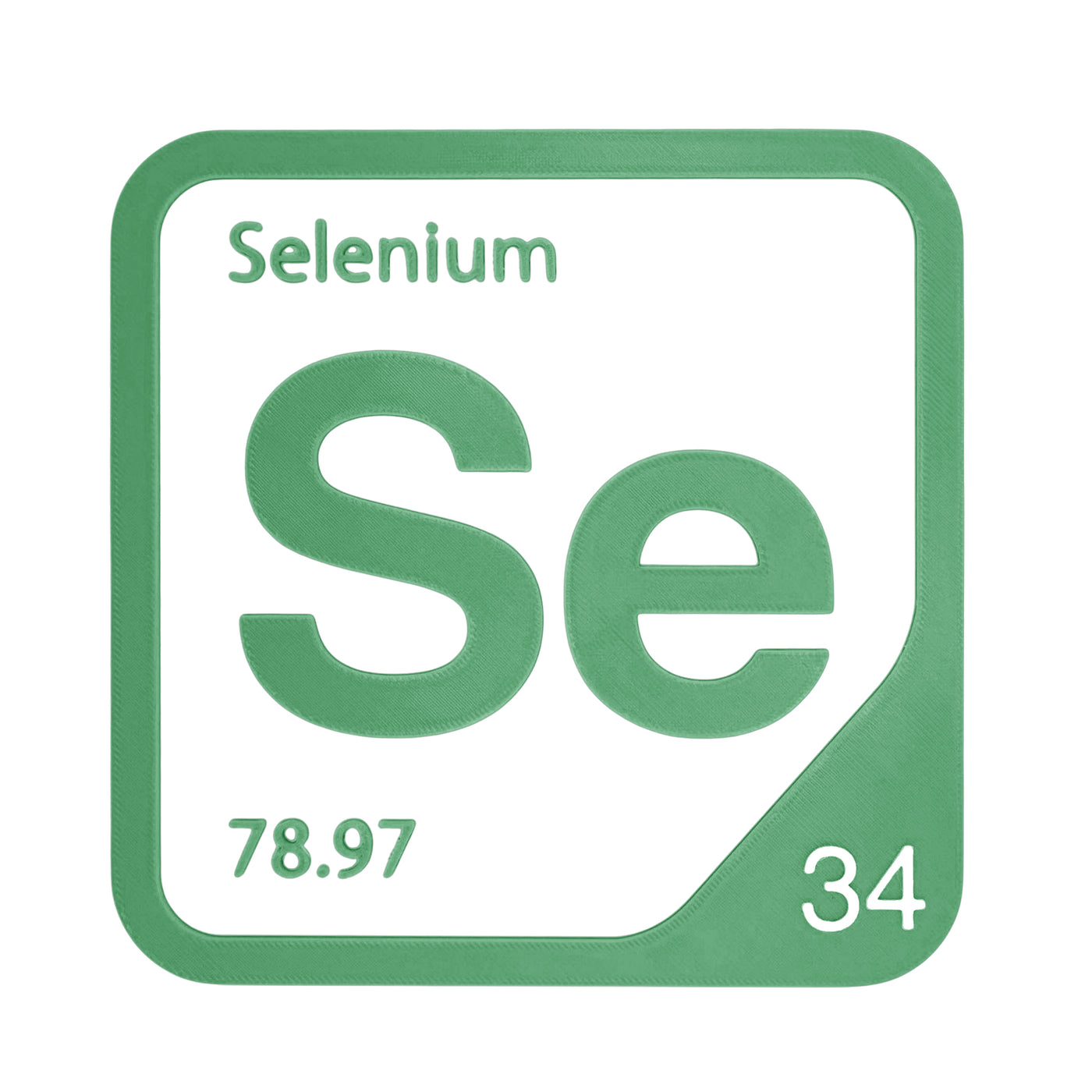Selenium periodic table Elemental Tile in Green