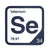 Selenium periodic table Elemental Tile in Navy Blue