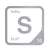 Sulfur periodic table Elemental Tile in Gray
