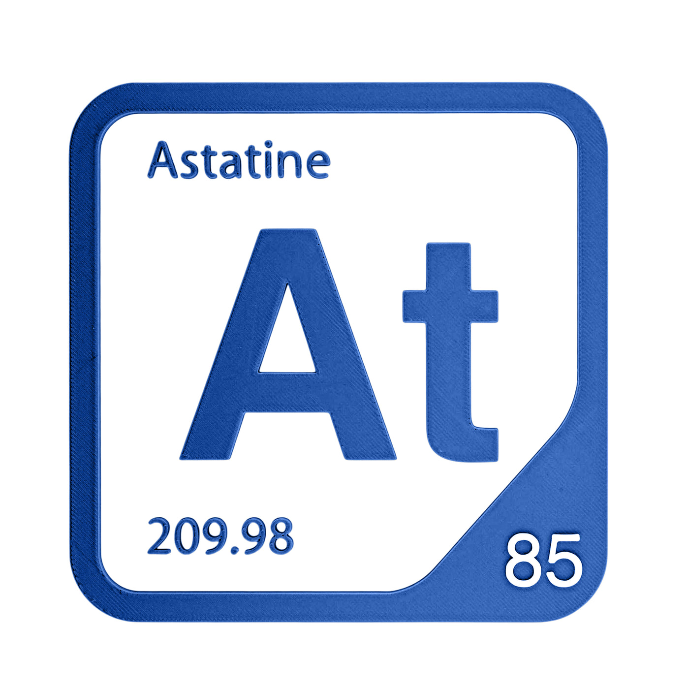 Astatine periodic table Elemental Tile in Blue