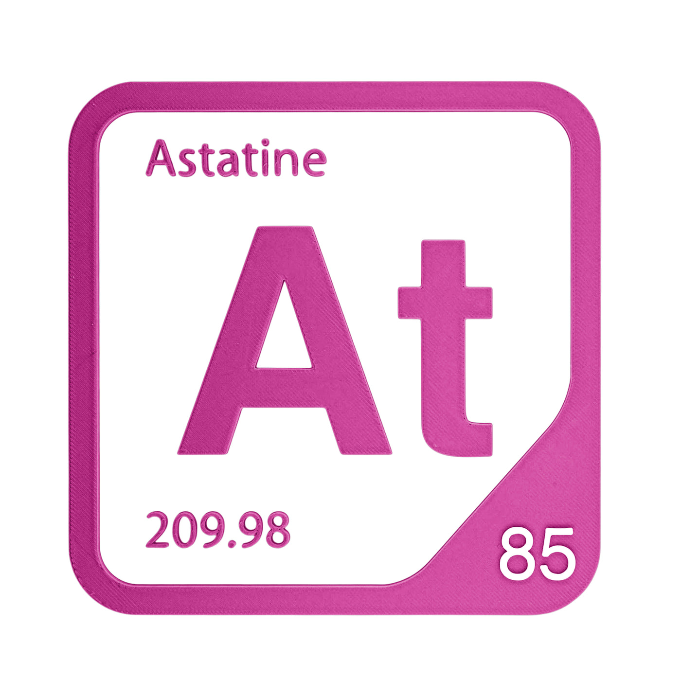 Astatine periodic table Elemental Tile in Magenta