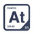 Astatine periodic table Elemental Tile in Navy Blue