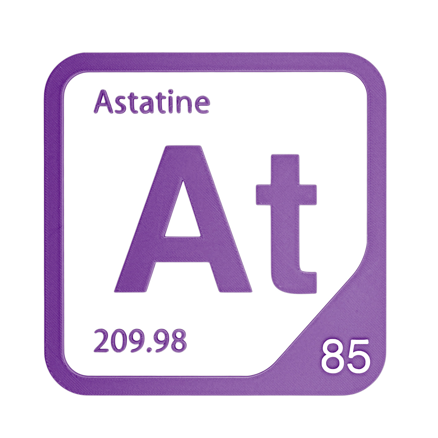 Astatine periodic table Elemental Tile in Purple