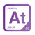 Astatine periodic table Elemental Tile in Purple
