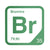 Bromine periodic table Elemental Tile in Green
