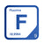 Fluorine periodic table Elemental Tile in Blue
