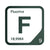 Fluorine periodic table Elemental Tile in Forest Green