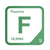 Fluorine periodic table Elemental Tile in Green