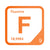 Fluorine periodic table Elemental Tile in Orange
